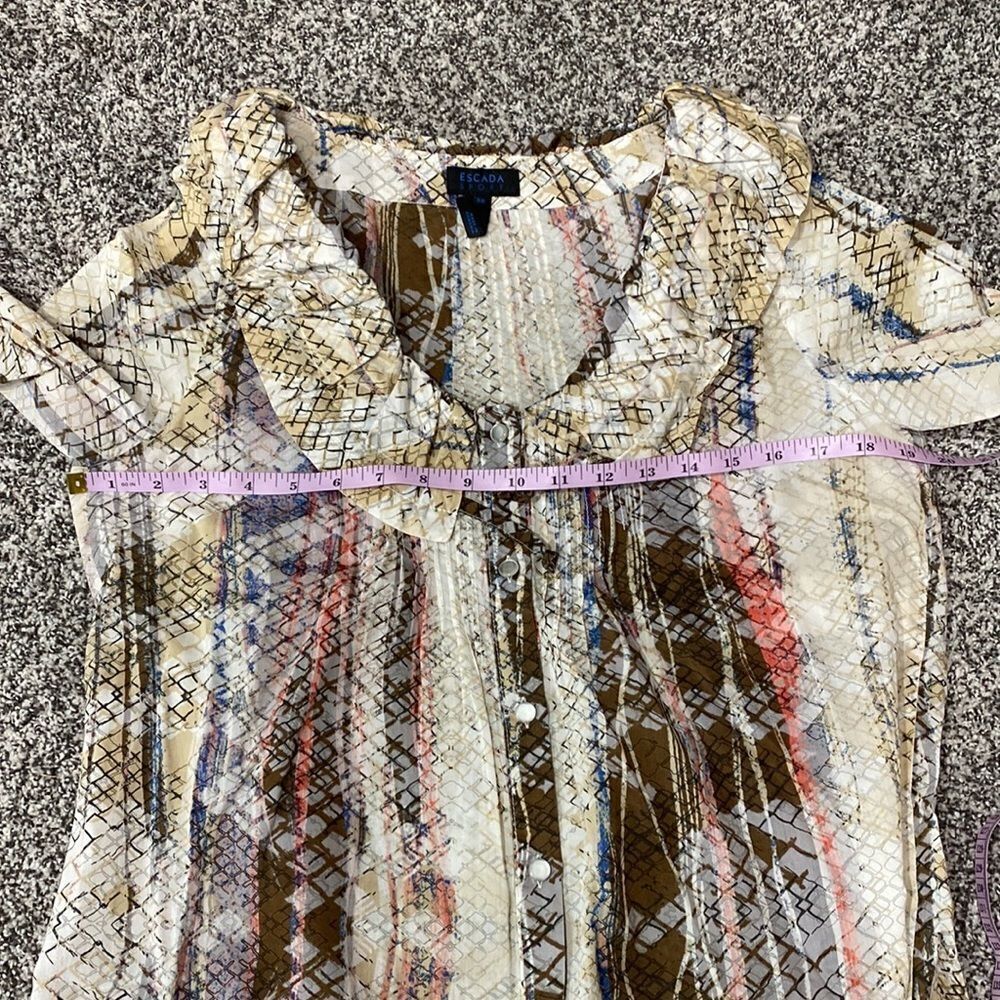 ESCADA SPORT - 100% COTTON SUMMERTIME BLOUSE. SIZE 38. EXCELLENT CONDITION !!B22 - Picture 16 of 16